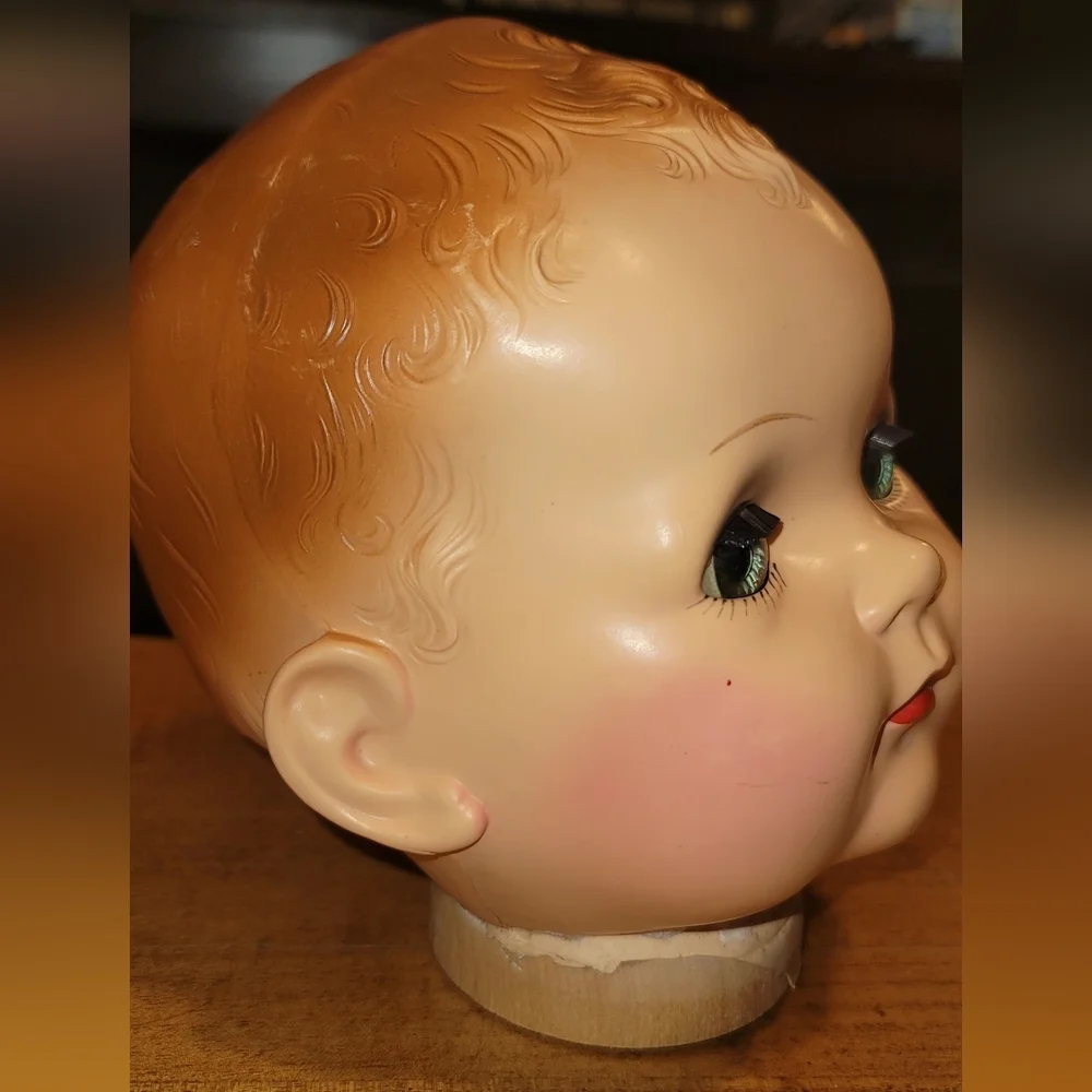 Vintage Imperial Crown Toy Company Doll Head - 1940's - Picture 3 of 15